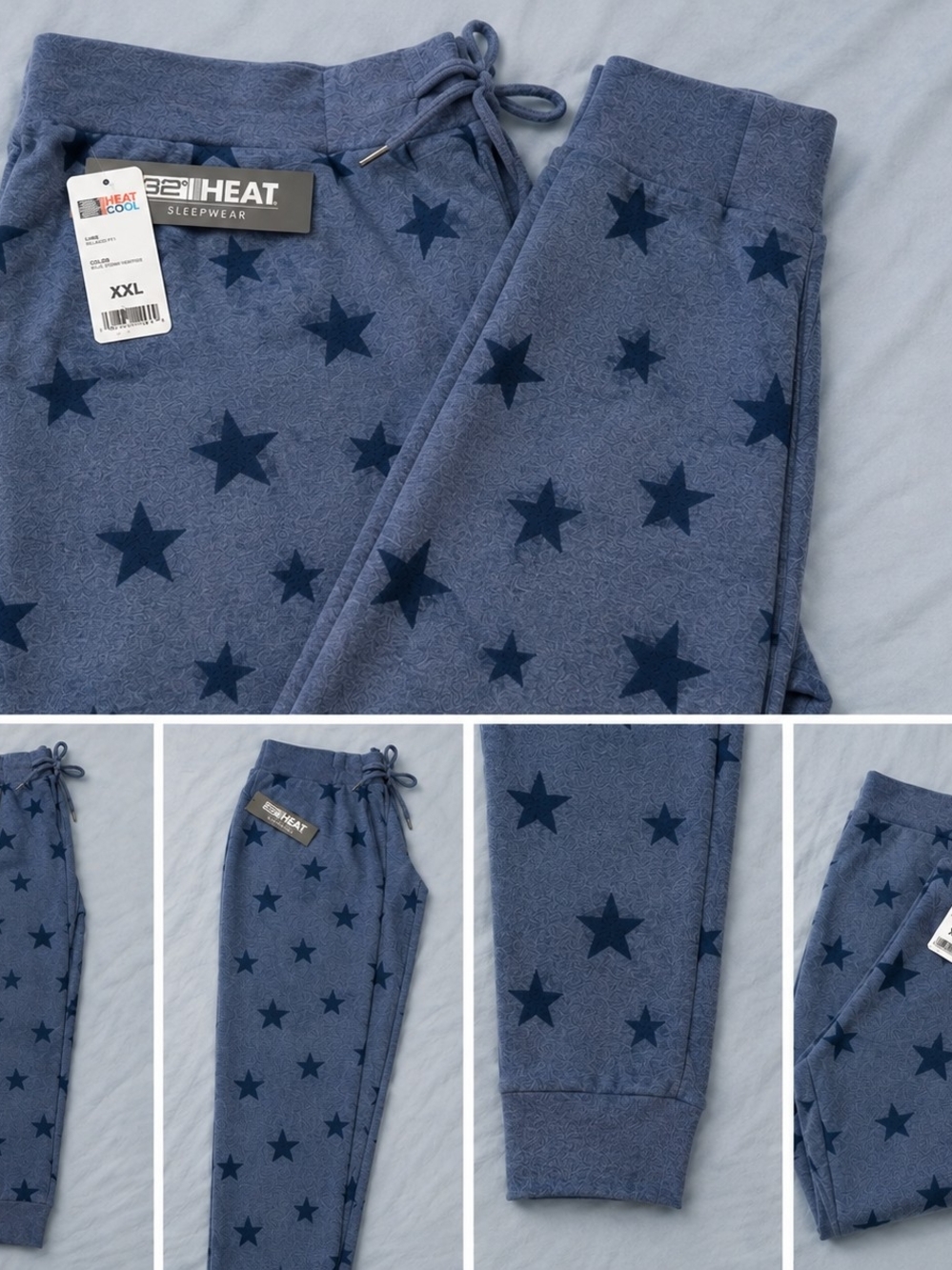 32 Degrees Women's Blue Star Print Fleece Joggers
